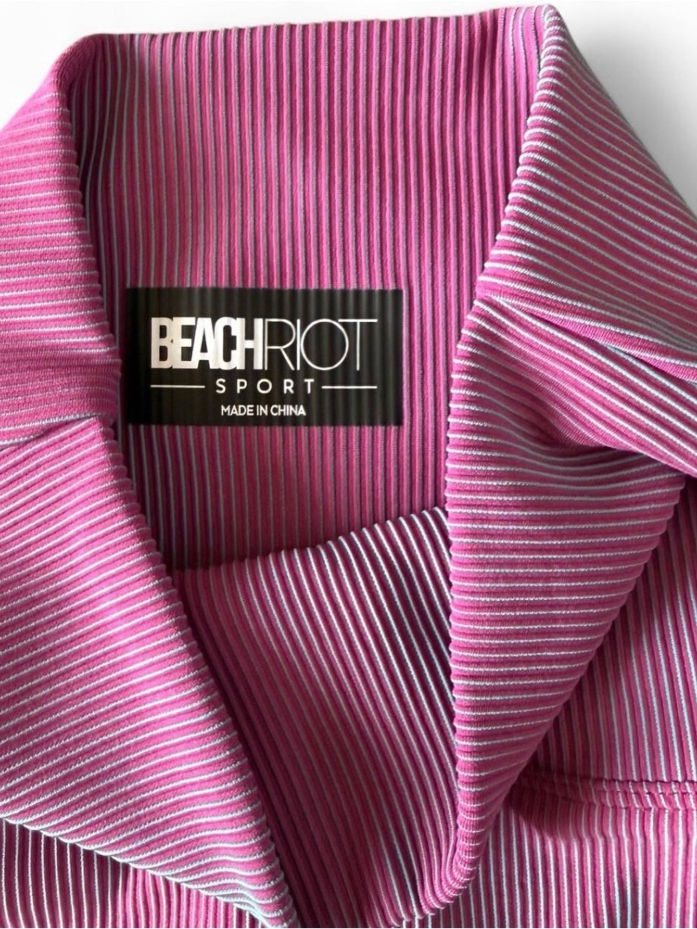 Beach Riot Pink Striped Ribbed Top - Picture 2 of 4